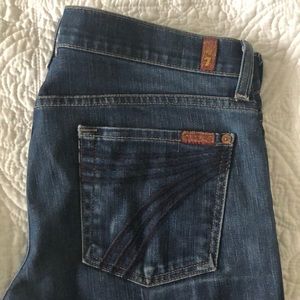 7 For All Mankind Wide Leg Dark Jeans
